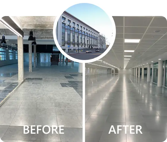 Raised access floor restoration project at Greater London House, London